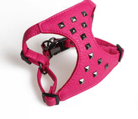HKM-371475 Adjustable Stylish Studded Leather Dog Vest with Leash