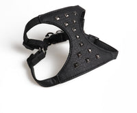 HKM-371475 Adjustable Stylish Studded Leather Dog Vest with Leash