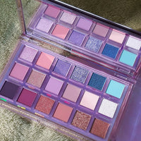 HKM-424531 Earth Tone Glitter and Matte Eyeshadow Palette - 18 Color Options