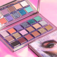 HKM-424531 Earth Tone Glitter and Matte Eyeshadow Palette - 18 Color Options