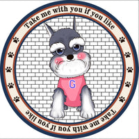 HKM-684307 Cartoon Dog Carpet for All Seasons - Non-Slip Round Pet Mat in Two Sizes