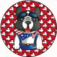 HKM-684307 Cartoon Dog Carpet for All Seasons - Non-Slip Round Pet Mat in Two Sizes