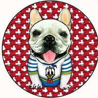 HKM-684307 Cartoon Dog Carpet for All Seasons - Non-Slip Round Pet Mat in Two Sizes