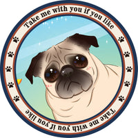HKM-684307 Cartoon Dog Carpet for All Seasons - Non-Slip Round Pet Mat in Two Sizes