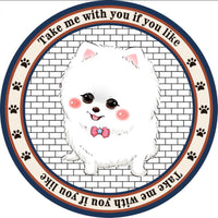 HKM-684307 Cartoon Dog Carpet for All Seasons - Non-Slip Round Pet Mat in Two Sizes