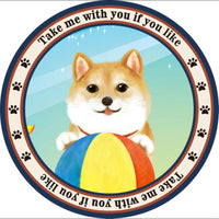 HKM-684307 Cartoon Dog Carpet for All Seasons - Non-Slip Round Pet Mat in Two Sizes