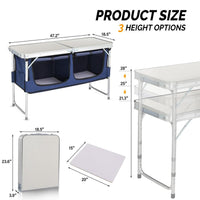 HKM-746899 4ft Portable Folding Outdoor Table for Camping and Events