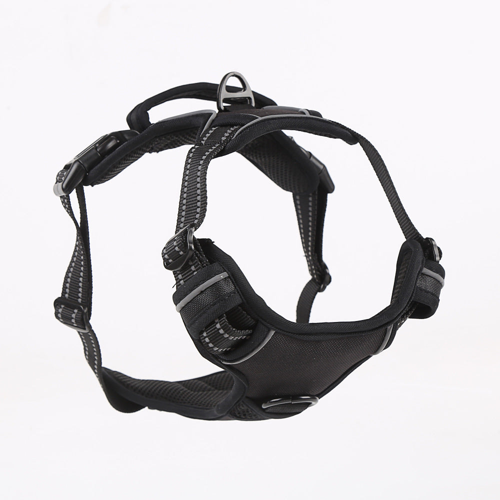 HKM-435859 Universal Reflective Dog Leash Harness with Adjustable Chest Sizes
