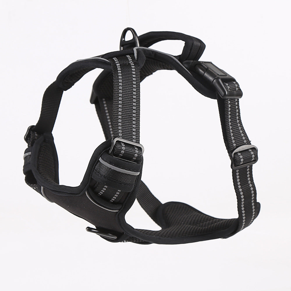 HKM-435859 Universal Reflective Dog Leash Harness with Adjustable Chest Sizes