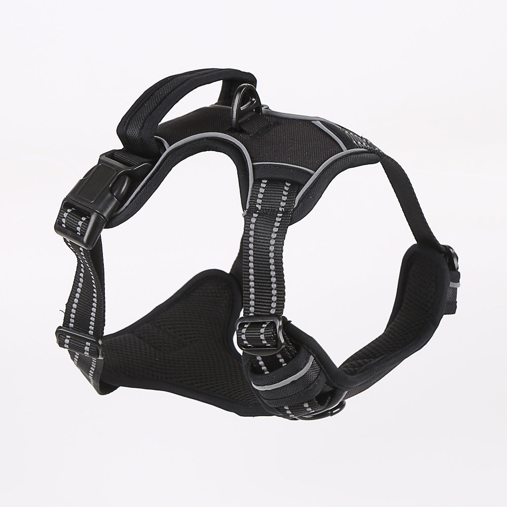 HKM-435859 Universal Reflective Dog Leash Harness with Adjustable Chest Sizes