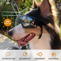 HKM-333587 Stylish Windproof Pet Goggles for Medium to Large Dogs – Sun Protection, Anti-Fog, and Adjustable Strap for Outdoor Activities