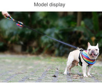 HKM-631315 Rainbow Striped Chest Strap in S, M, L Sizes - Comfortable Sandwich Mesh Design