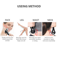 HKM-291155 3D Roller Massager for Facial and Body Contouring, Silver and Gold Options
