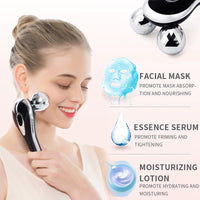 HKM-291155 3D Roller Massager for Facial and Body Contouring, Silver and Gold Options