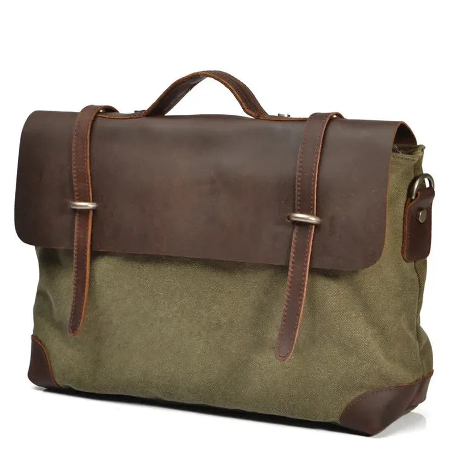KTX-023571 Retro Leather Large Capacity Messenger Bag for 13-15 Inch Laptops в with Eco-Friendly Materials