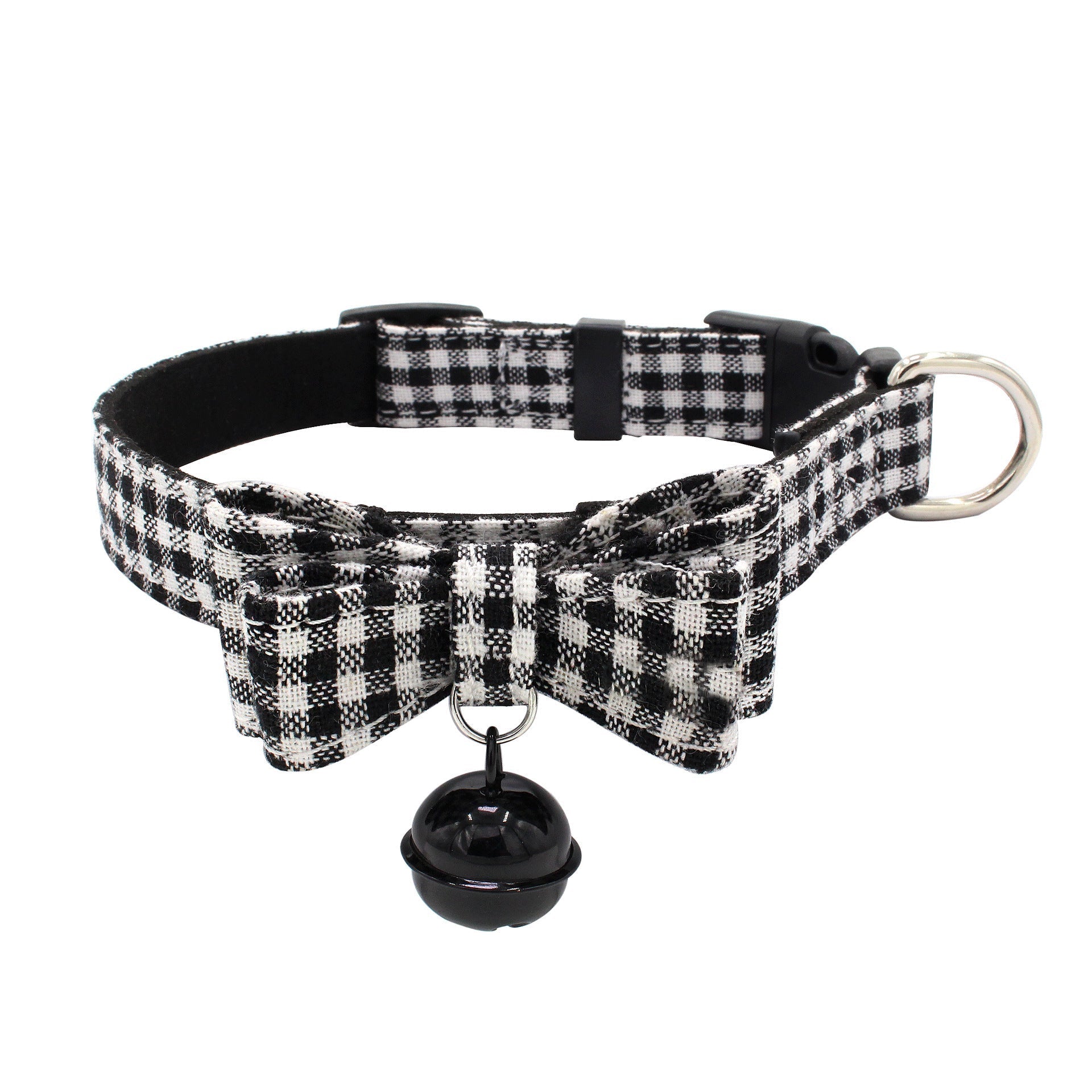 HKM-189203 Soft Microfiber Backing Pet Bow Collar - Adjustable Sizes XS to L