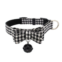 HKM-189203 Soft Microfiber Backing Pet Bow Collar - Adjustable Sizes XS to L