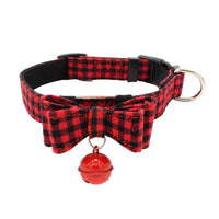 HKM-189203 Soft Microfiber Backing Pet Bow Collar - Adjustable Sizes XS to L