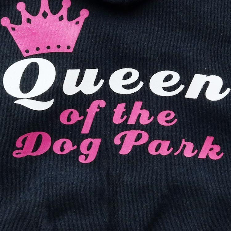 HKM-328851 Cotton Wool Hooded T-Shirt for Small Dogs - Black with Rose Red Edge