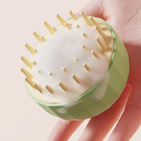 HKM-332435 Pet Shampoo Brush for Dogs and Cats - 3-in-1 Bathing, Massaging, and Grooming Tool with Hair Removal Features