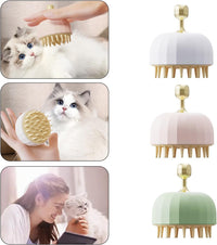 HKM-332435 Pet Shampoo Brush for Dogs and Cats - 3-in-1 Bathing, Massaging, and Grooming Tool with Hair Removal Features