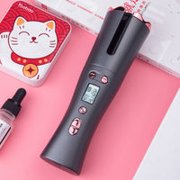 HKM-077331 Portable Smart Wireless Automatic Hair Curler with USB Charging and Adjustable Temperature Control