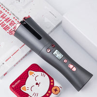 HKM-077331 Portable Smart Wireless Automatic Hair Curler with USB Charging and Adjustable Temperature Control