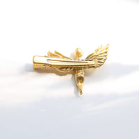 HKM-836691 Metal Angel Hairpin for Women – Gold and Silver Duckbill Clip for Bangs