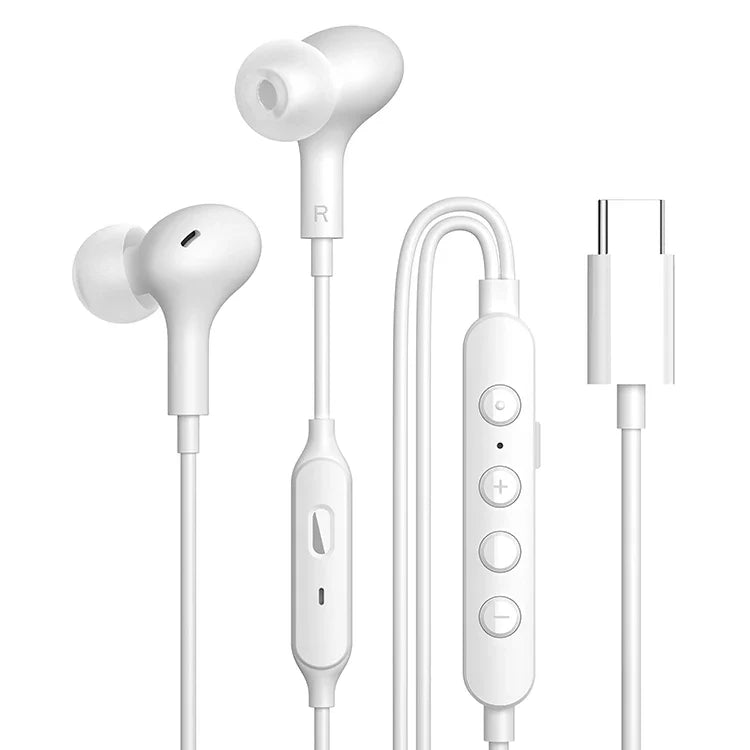 KTX-190803 Digital Type C Heavy Bass Wired Earbuds for Live Broadcasting and K-Song Voice Conversion