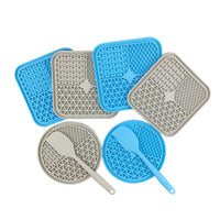 HKM-084499 Silicone Pet Licking Pad for Slow Feeding and Interactive Play, 15x15cm & 20x20cm Sizes