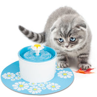 HKM-833811 Blue Electric Water Feeder for Cats with 3-Layer Filtration System and Quiet Pump
