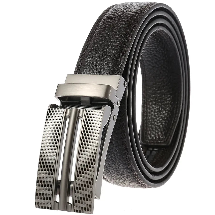 HKM-725011 Automatic Alloy Buckle Belt - Model LY33-2220-5, Fashionable Design and Durable Material