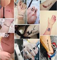 HKM-597011 Temporary Tattoo Stickers with Care Instructions for Easy Application