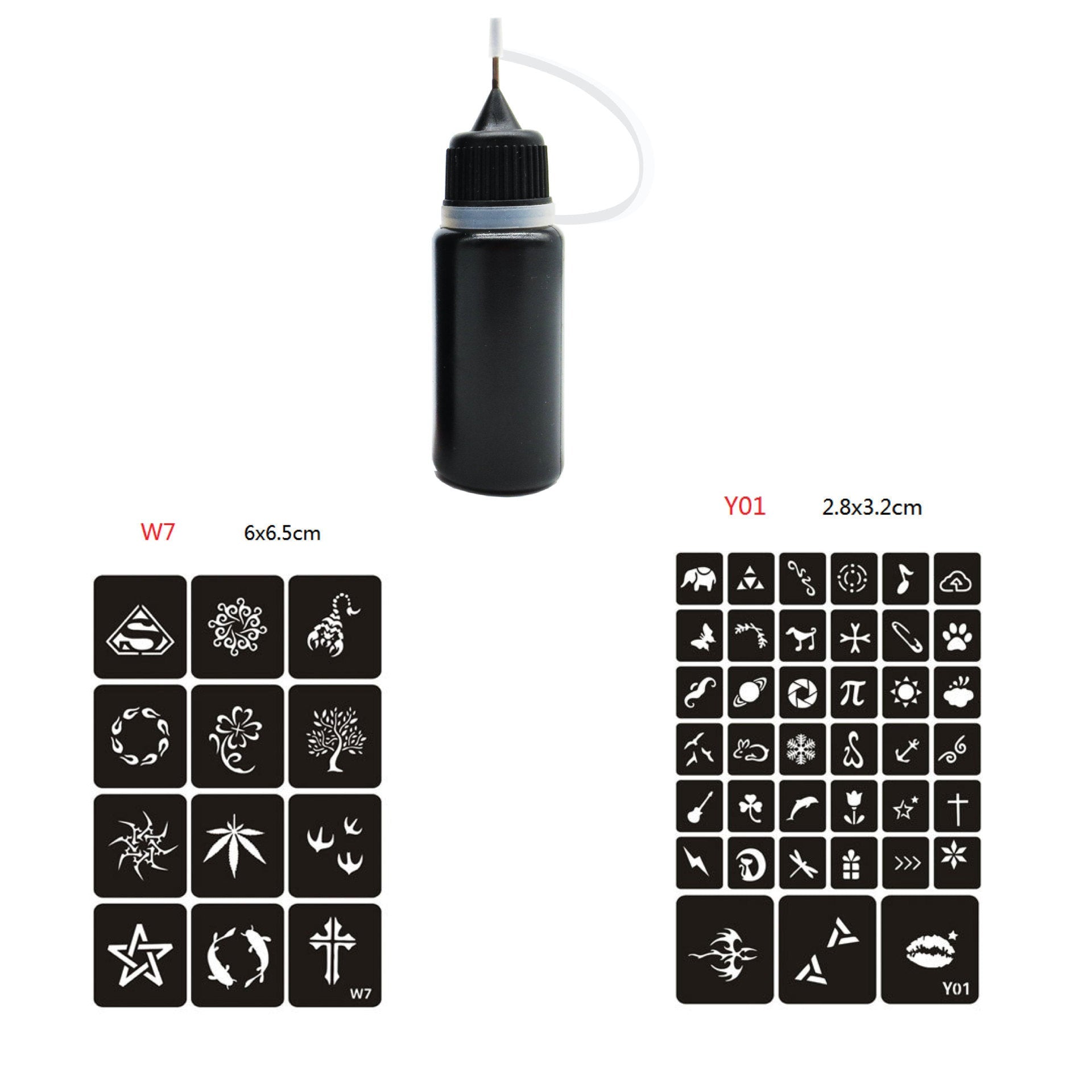 HKM-597011 Temporary Tattoo Stickers with Care Instructions for Easy Application