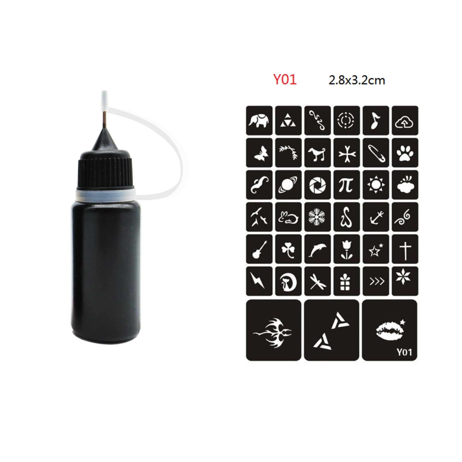 HKM-597011 Temporary Tattoo Stickers with Care Instructions for Easy Application