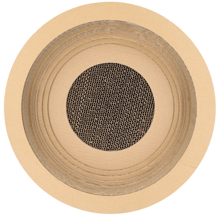 HKM-354643 Cat Scratch Board - Paper Material, 40cm Diameter, Ideal for Claw Grinding, Durable and Functional Design