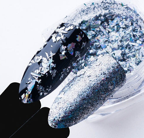 HKM-825235 Irregular Aluminum Nail Flakes in Assorted Colors for Nail Art Decoration