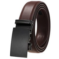 HKM-084307 Automatic Buckle Ratchet Men's Cowhide Leather Belt - Stylish and Durable Design