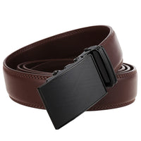 HKM-084307 Automatic Buckle Ratchet Men's Cowhide Leather Belt - Stylish and Durable Design