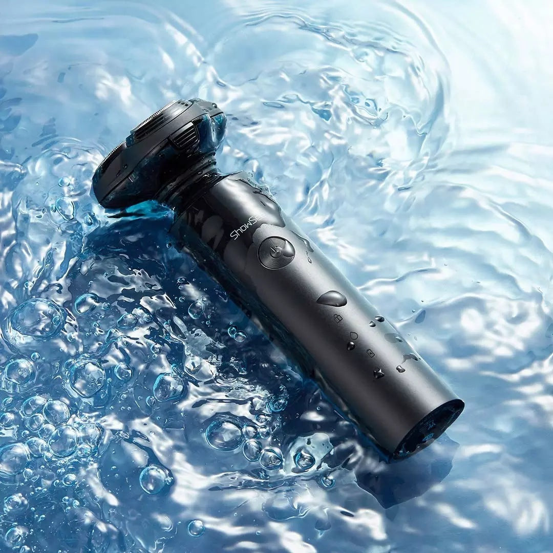 HKM-676627 Rechargeable Electric Men's Razor with 3 Rotary Blades and Waterproof Design