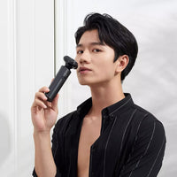 HKM-676627 Rechargeable Electric Men's Razor with 3 Rotary Blades and Waterproof Design