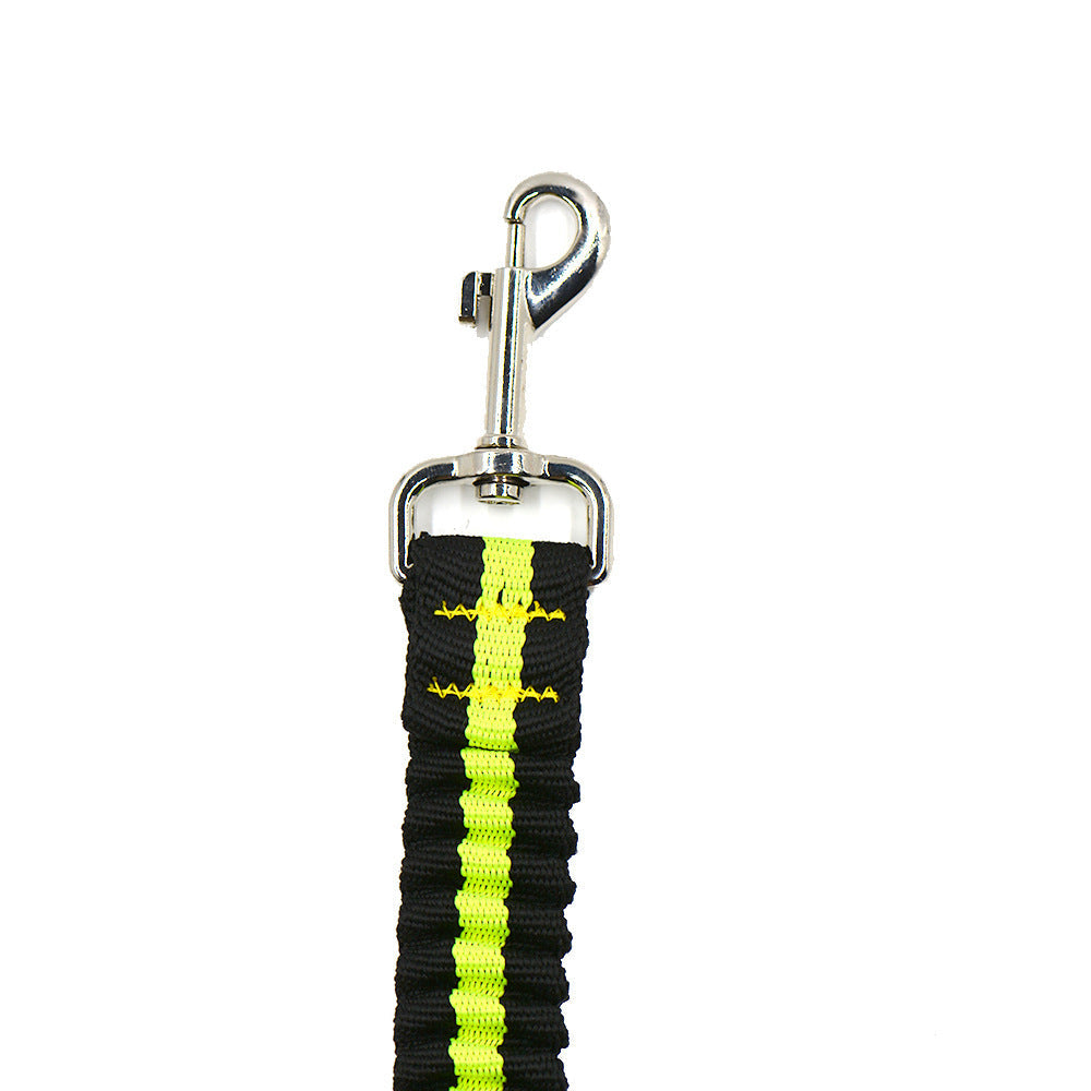 HKM-197267 Adjustable Double-Headed Nylon Dog Leash - One-to-Two Connector, 50-100cm Main Traction, 70-110cm Side Traction