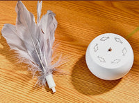 HKM-636243 Electric Cat Toy with Feather Turn Tumbler - Interactive Plastic Design for Playful Pets