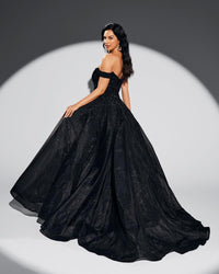 HKM-578963 Elegant Black Evening Gown for Women - Style EZ25076