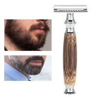 HKM-609939 Natural Bamboo Handle Double Edged Safety Razor for a Smooth Shave