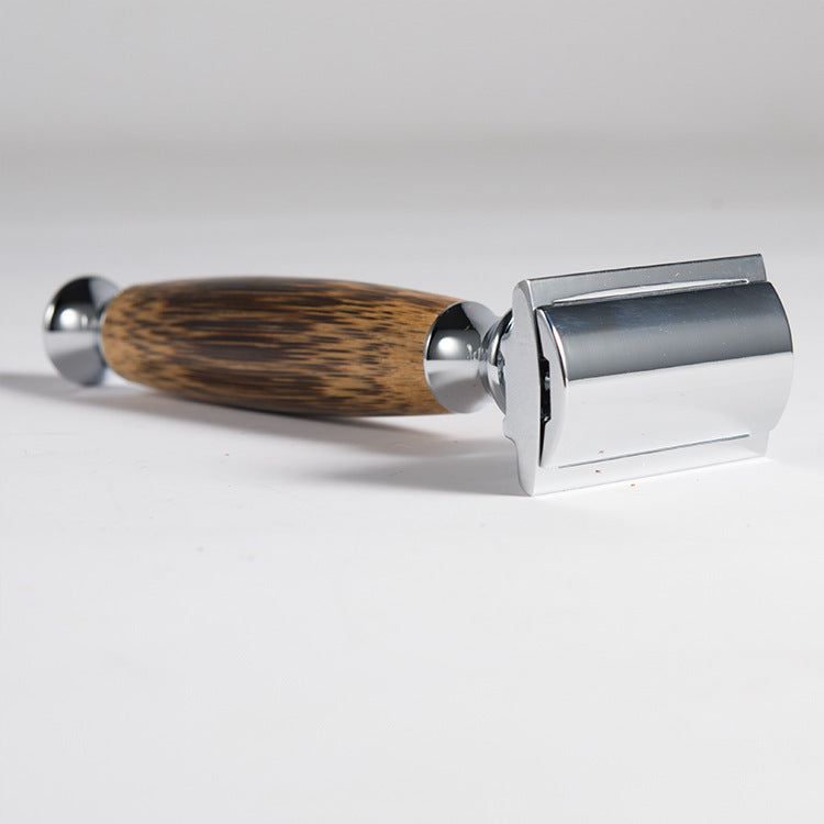 HKM-609939 Natural Bamboo Handle Double Edged Safety Razor for a Smooth Shave