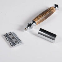 HKM-609939 Natural Bamboo Handle Double Edged Safety Razor for a Smooth Shave