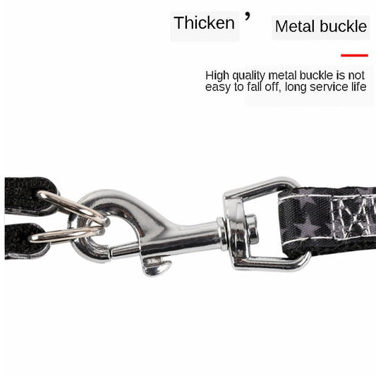 HKM-294419 Adjustable Cowboy Print Dog Leash for All-Sized Pets