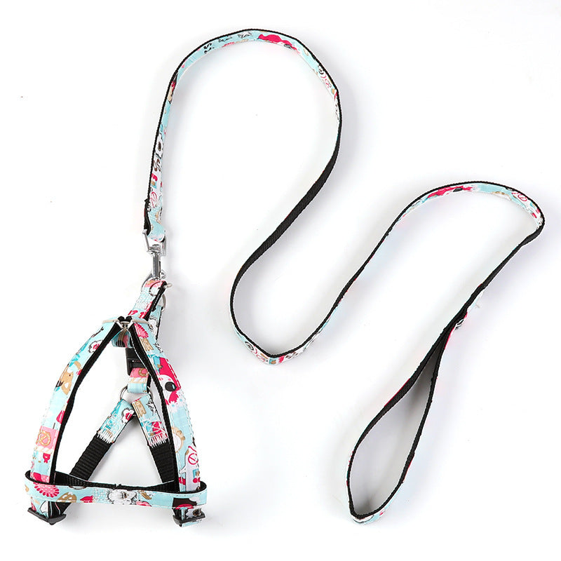 HKM-294419 Adjustable Cowboy Print Dog Leash for All-Sized Pets