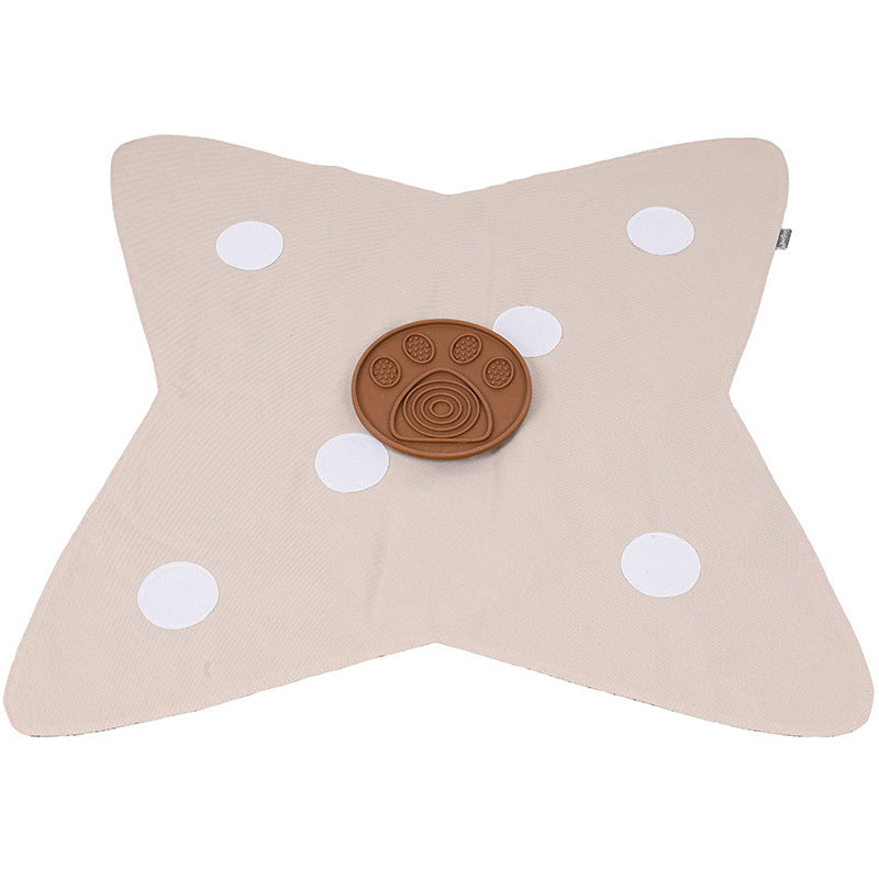 HKM-733395 Sniffing Training Pet Mats Set for Dogs - Multi-Size, Beige & Turquoise Felt Mats